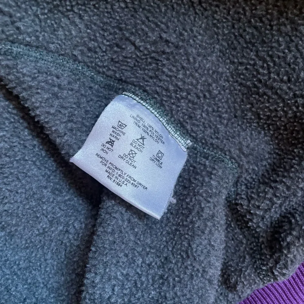 VTG 90s Patagonia Shelled  Jacket Women’s 12 Purple Fleece Lined USA